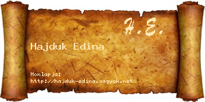 Hajduk Edina névjegykártya
